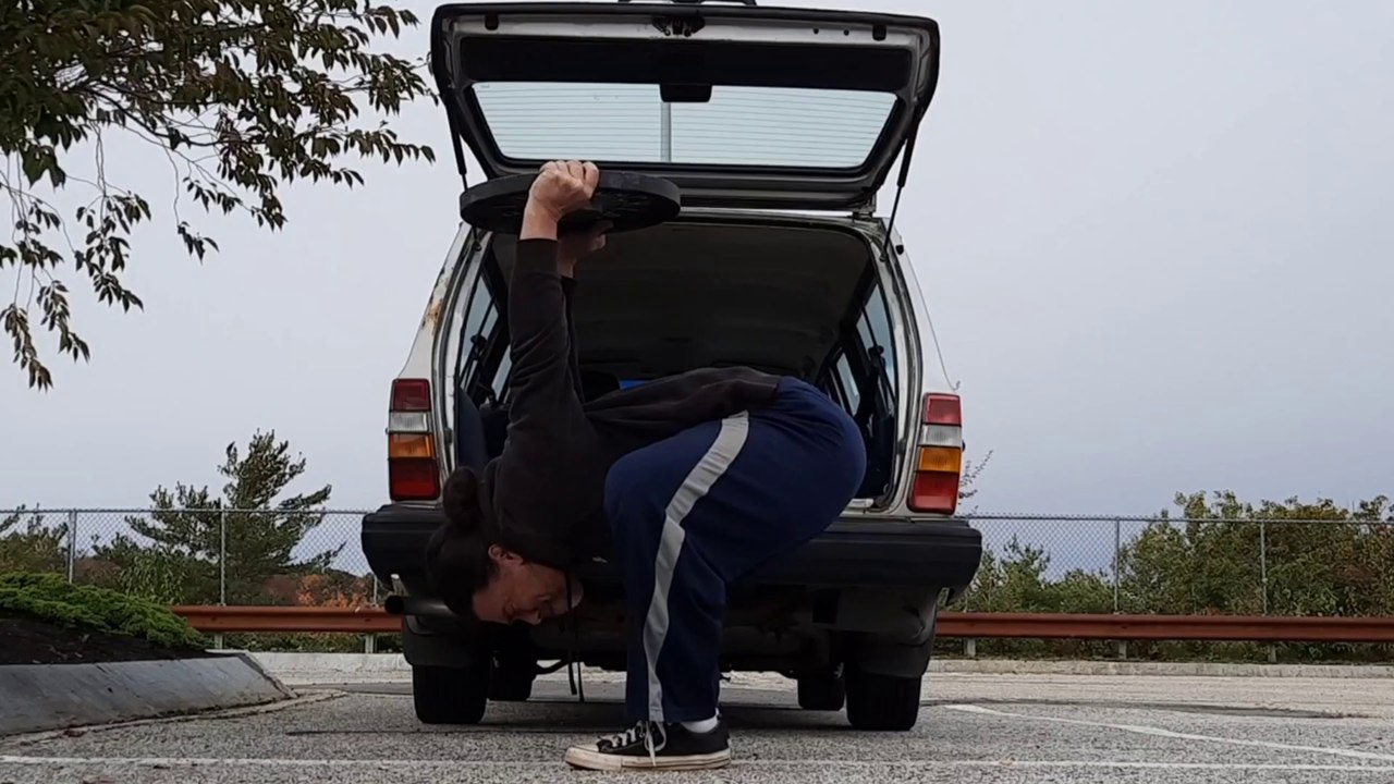 Kelly Snatch into Squats JL 50lb Plate