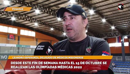 Desde este fin de semana hasta el 15 de octubre se realizan las Olimpíadas Médicas 2022