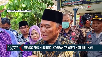 Menko PMK Beri Santunan pada Keluarga Korban Tragedi Kanjuruhan