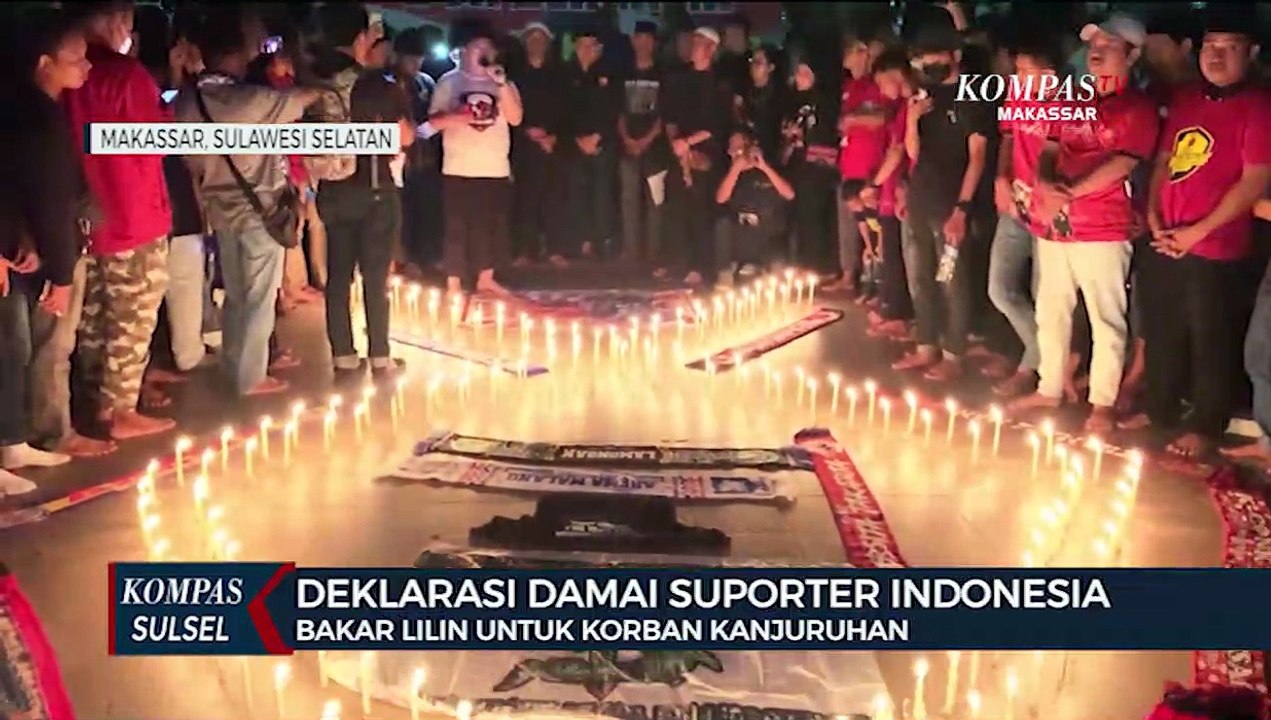 Supporter Club Sepak Bola Indonesia Deklrasi Damai Dan Bakar Lilin