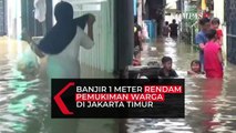 Banjir Rendam Pemukiman Warga di Bidara Cina, Jakarta Timur, Sebanyak 6 RT Terendam!