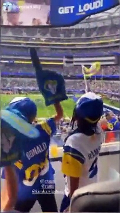 Kim Kardashian spends quality time with son Saint at Rams game