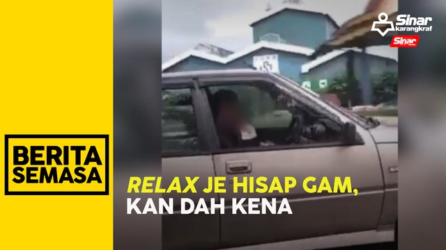 Hisap gam dalam kereta, suami isteri disiasat polis