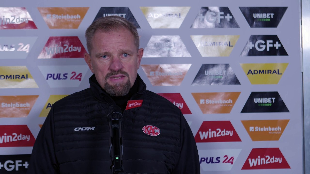 8.Runde: KAC-Headcoach Matikainen mit Statement nach der Niederlage in Linz