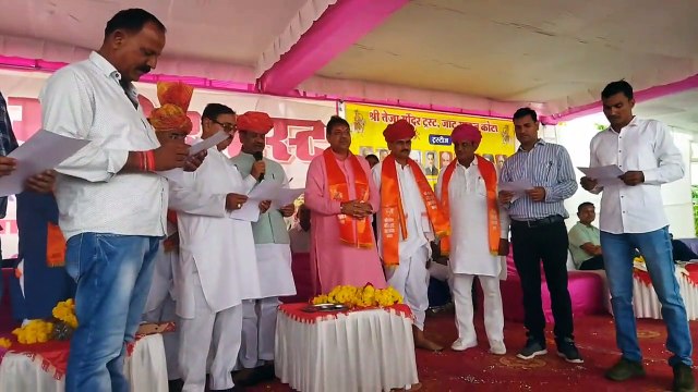 जाट समाज के तेजा मंदिर ट्रस्ट के नव-निर्वाचित पदाधिकारियों के शपथ ग्रहण समारोह
