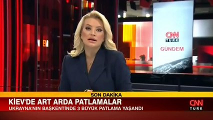 Ukrayna'nın başkenti Kiev'de 3 büyük patlama