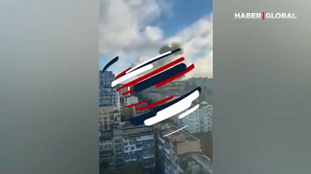 Canlı yayında Kiev'e roketler isabet etti! BBC muhabiri o anlara böyle yakalandı