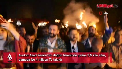 Takı izdihamı! Geline 3,5 kilo altın, damada ise 4 milyon TL