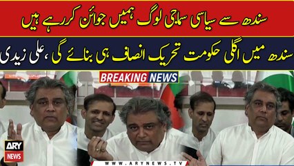 PTI will form next govt in Sindh: Ali Zaidi