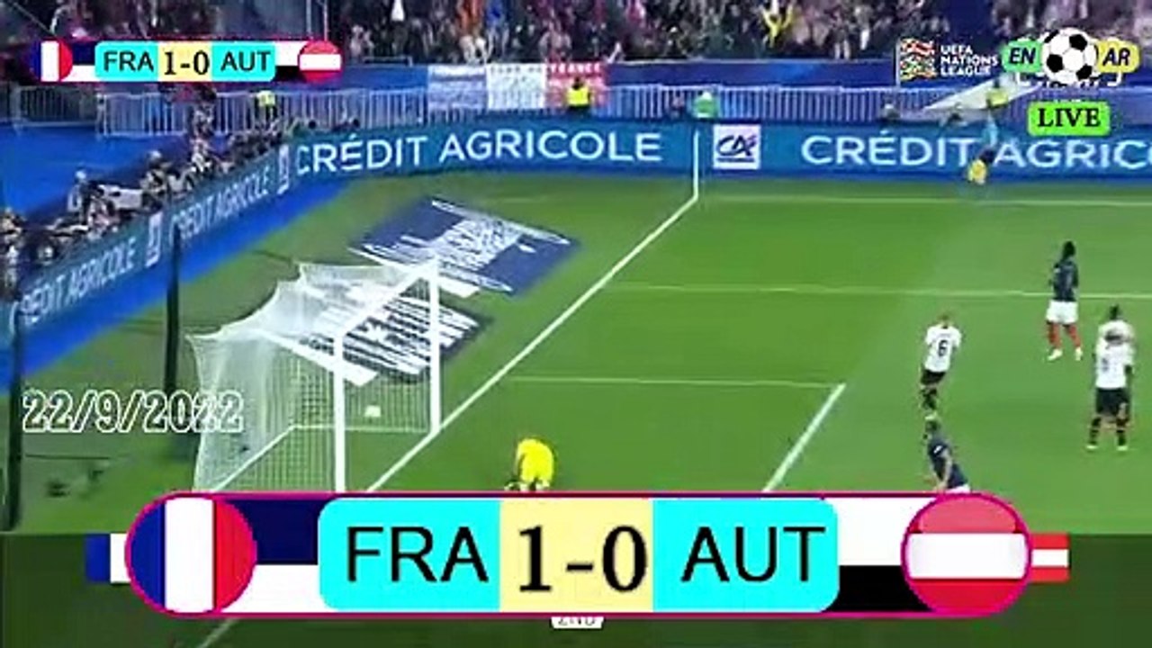 France 2-0 Austria / النمسا0-2فرنسا -  UEFA Nations League2022  دوري الأمم الأوروبية 22/9/2022