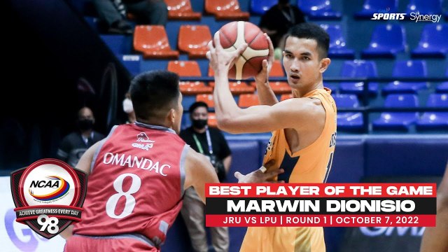 NCAA Season 98 | Best Player: Marwin Dionisio (JRU vs LPU) | Men's Basketball Tournament Round 1