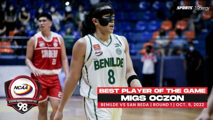 NCAA Season 98 | Best Player: Migs Oczon (Benilde vs San Beda) | Men's Basketball Tournament Round 1