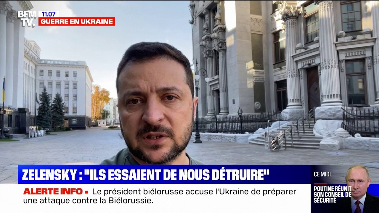Frappes en Ukraine: Volodymyr Zelensky assure que la Russie vise les infrastructures énergétiques du pays