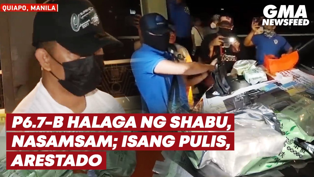 P6.7 bilyong halaga ng shabu, nasamsam; isang pulis, arestado | GMA News Feed
