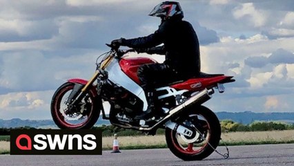 Daredevil great-granddad celebrates 80th birthday by pulling WHEELIE
