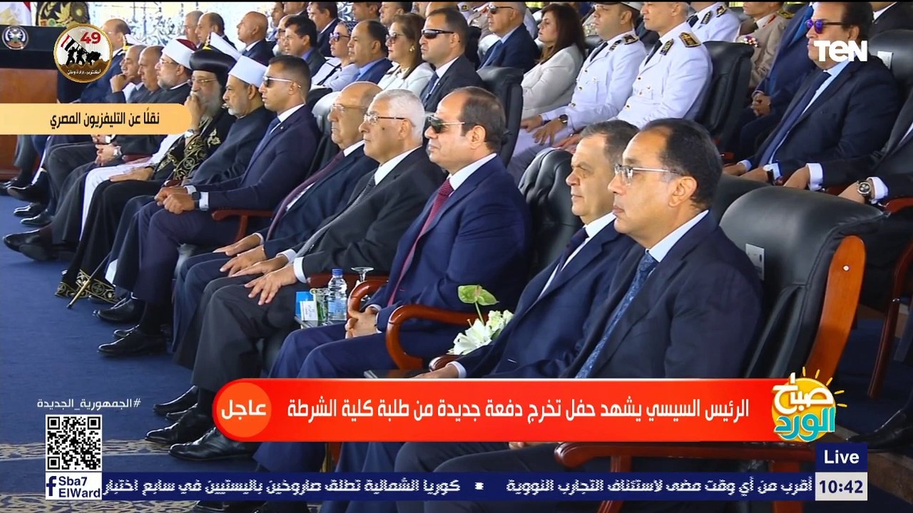 شاهد قفزات طلبة كلية الشرطة من أعلى الرماح من أماكن مرتفعة والتي أدهشت السيسي والحضور