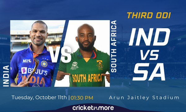India vs South Africa, 3rd ODI I Cricket Match Prediction, Fantasy XI Tips & Probable XI