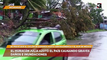 Descargar video: El huracán Julia azotó el país causando graves daños e inundaciones