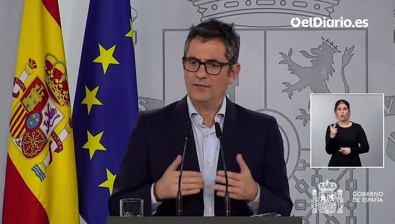 Bolaños: Félix Bolaños: “Nos comprometemos a negociar, en serio, ahora en serio, para lo antes posible tener un acuerdo”