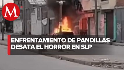 Queman un vehículo en San Luis Potosí, una persona perdió la vida