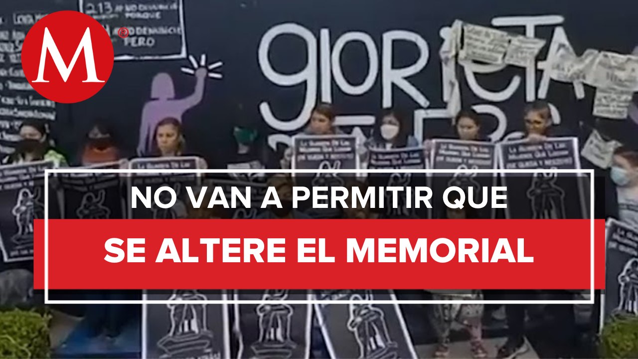 Colectivos feministas montan guardia permanente en la "Glorieta de las mujeres que luchan"