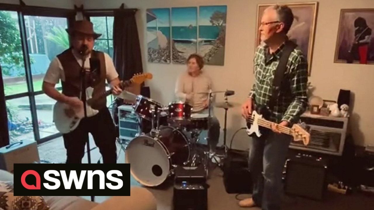 Man taught his parents how to play drums and the bass so he'd have people to jam with - now they have an album out