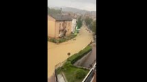 Bomba d'acqua a Matelica: strade invase da acqua e fango
