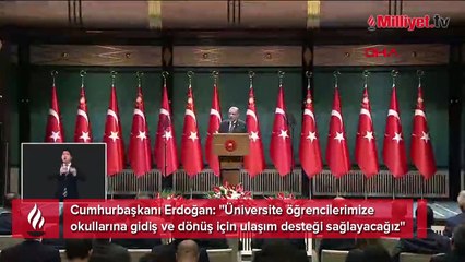 Cumhurbaşkanı Erdoğan'dan üniversite öğrencilerine müjde