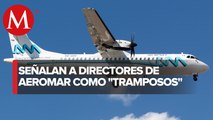 Protestan pilotos y administrativos de Aeromar en el AICM por falta de pagos