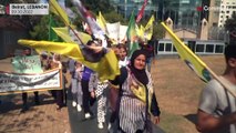 شاهد: مسيرات في مدن حول العالم دعماً للاحتجاجات الإيرانية