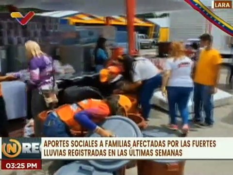 Lara | Realizan aporte social para familias afectadas por las fuertes lluvias registradas