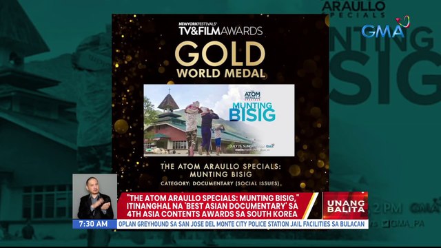 The Atom Araullo Specials: Munting Bisig , itinanghal na 'Best Asian Documentary' sa 4th Asia Contents Awards sa South Korea | UB