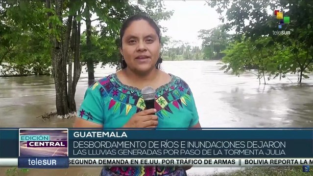 Tormenta tropical Julia causó la pérdida de cultivos y la destrucción de viviendas en Guatemala