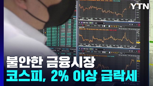 코스피, 2% 이상 하락세...환율 1,430원 다시 돌파 / YTN