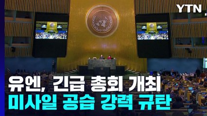 유엔, 러시아 규탄 긴급 총회...사무총장 "위기 고조 용납 못해" / YTN