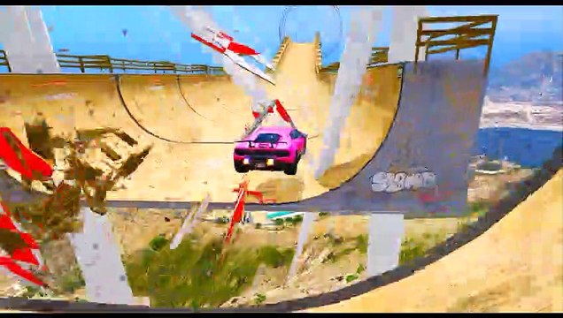 HOMEM-ARANHA vs POWER RANGERS! DESAFIO na Mega Rampa com SPORT CARROS - GTA V MODS