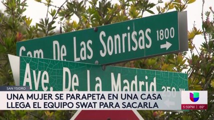 Una mujer entró a una vivienda y armada con un cuchillo se parapeto dentro. El equipo SWAT tuvo que intervenir.