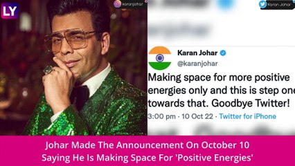 Karan Johar Quits Twitter! Here’s What His Last Tweet Said