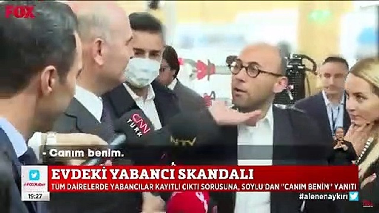 Soylu, Fox TV muhabirinin sorusuna böyle yanıt verdi: "Canım benim"