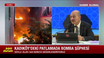 Bakan Soylu'dan Kadıköy'deki patlamaya ilişkin açıklama