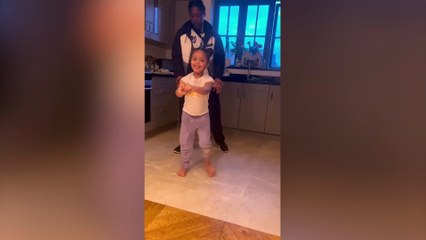Five-year-old girl  who'll never walk has taken her first steps unaided just days after her dad passed away