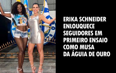 Erika Schneider enlouquece seguidores em primeiro ensaio como musa da Águia de Ouro