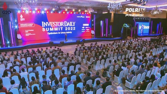 Presiden Jokowi Beri Sambutan Pada Pembukaan Investor Daily Summit 2022