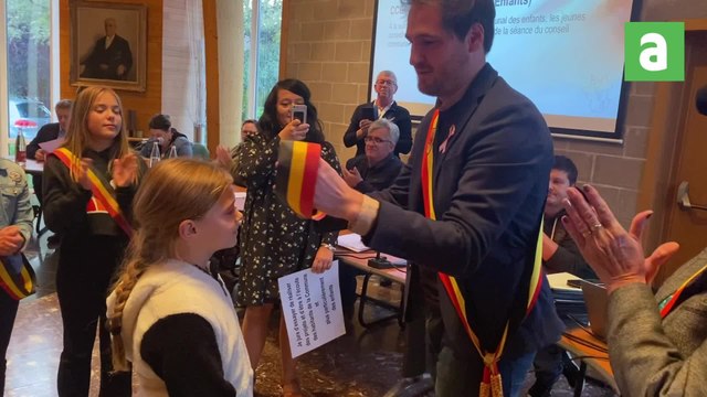 Les nouveaux élus du conseil communal des enfants de Pecq