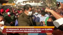 El presidente, Nicolás Maduro visitó Las Tejerías, donde las lluvias arrasaron la zona