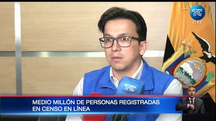 Medio millón de personas ya se han registrado en el censo en línea covocado por el INEC