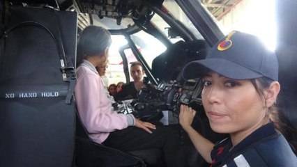 'DÜNYA KIZ ÇOCUKLARI GÜNÜ'NDE İLK KEZ HELİKOPTERE BİNDİLER