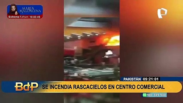 Incendio en Pakistán: rascacielos de 23 pisos ardió en llamas