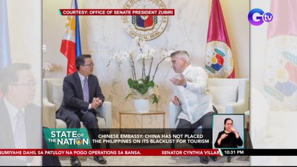 Chinese Embassy: China has not placed the Philippines on its blacklist for tourism | SONA