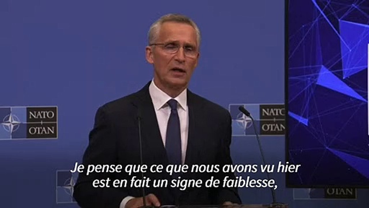 Les frappes massives de la Russie en Ukraine sont "un signe de faiblesse" (Otan)